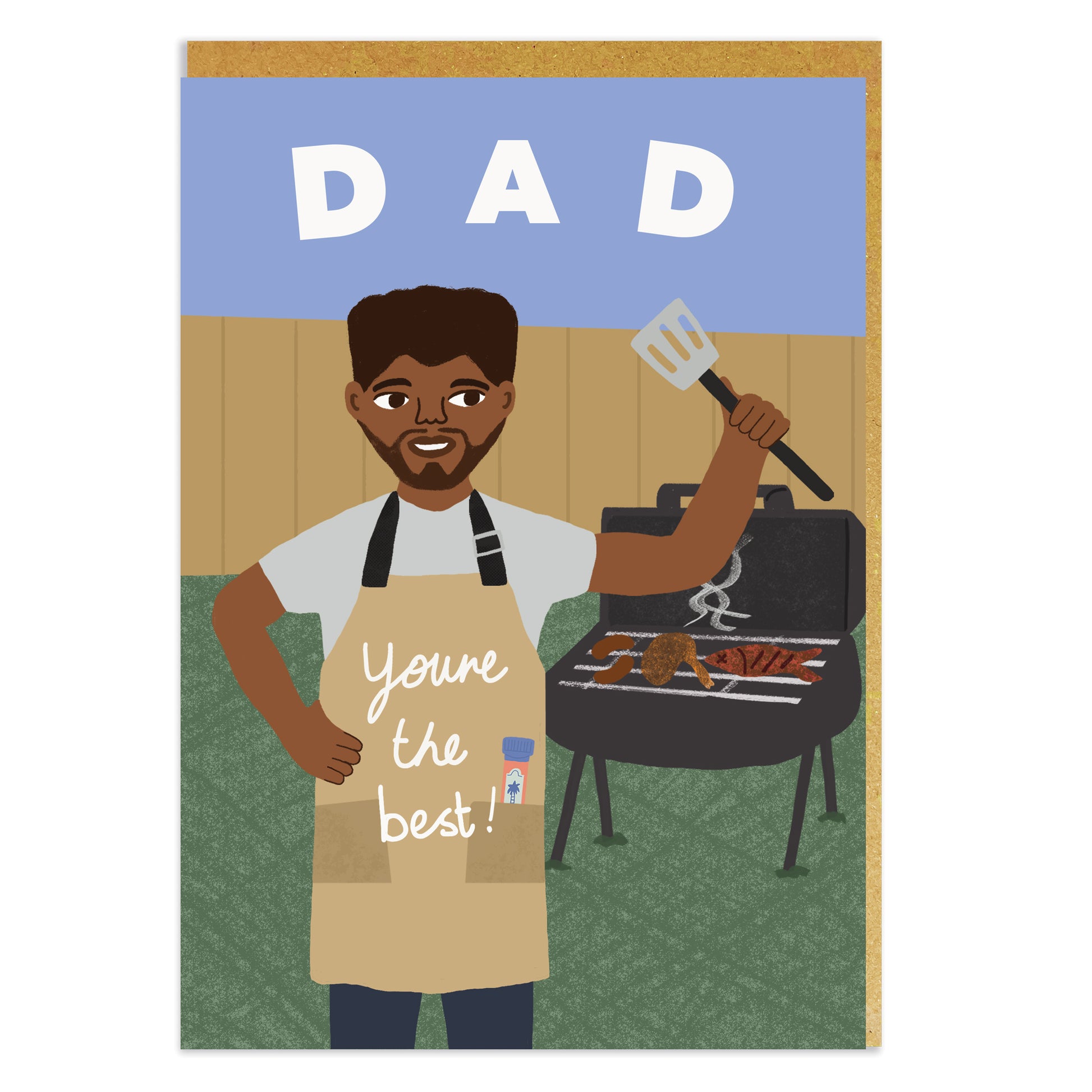 Dad you're the best. Black Father's Day card, or birthday card.