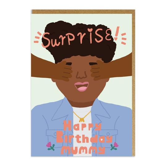 Black Mum, Mummy birthday surprise, Black Birthday Card, Black Greeting Cards