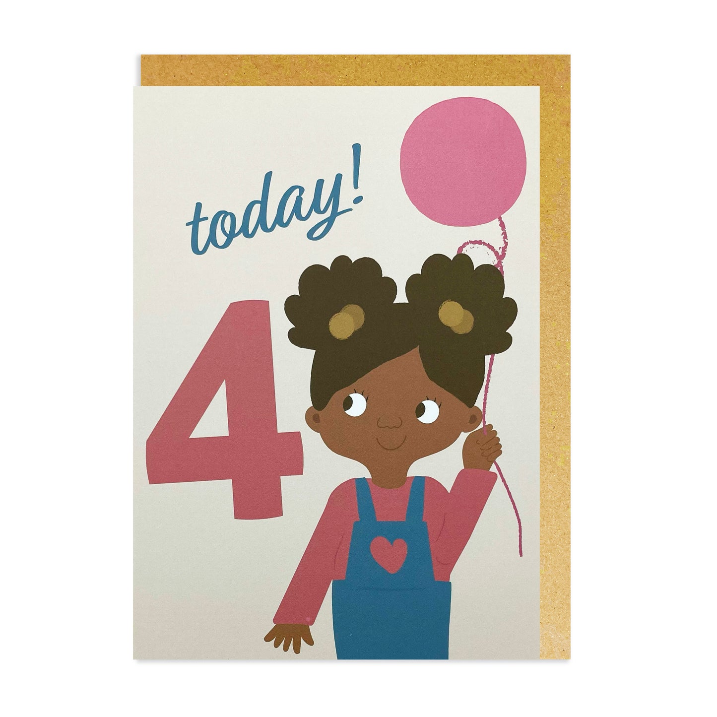 A birthday card for a 4 year old girl. Black birthday cards, mixed race, mixed heritage.